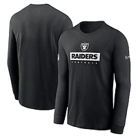 Men's Nike Black Las Vegas Raiders Sideline Performance Long Sleeve T-Shirt