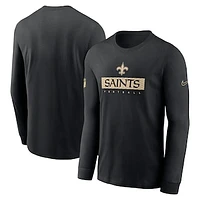 Men's Nike Black New Orleans Saints Sideline Performance Long Sleeve T-Shirt