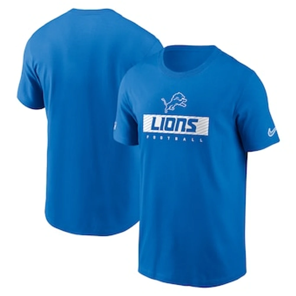 Men's Nike Blue Detroit Lions Sideline Performance T-Shirt