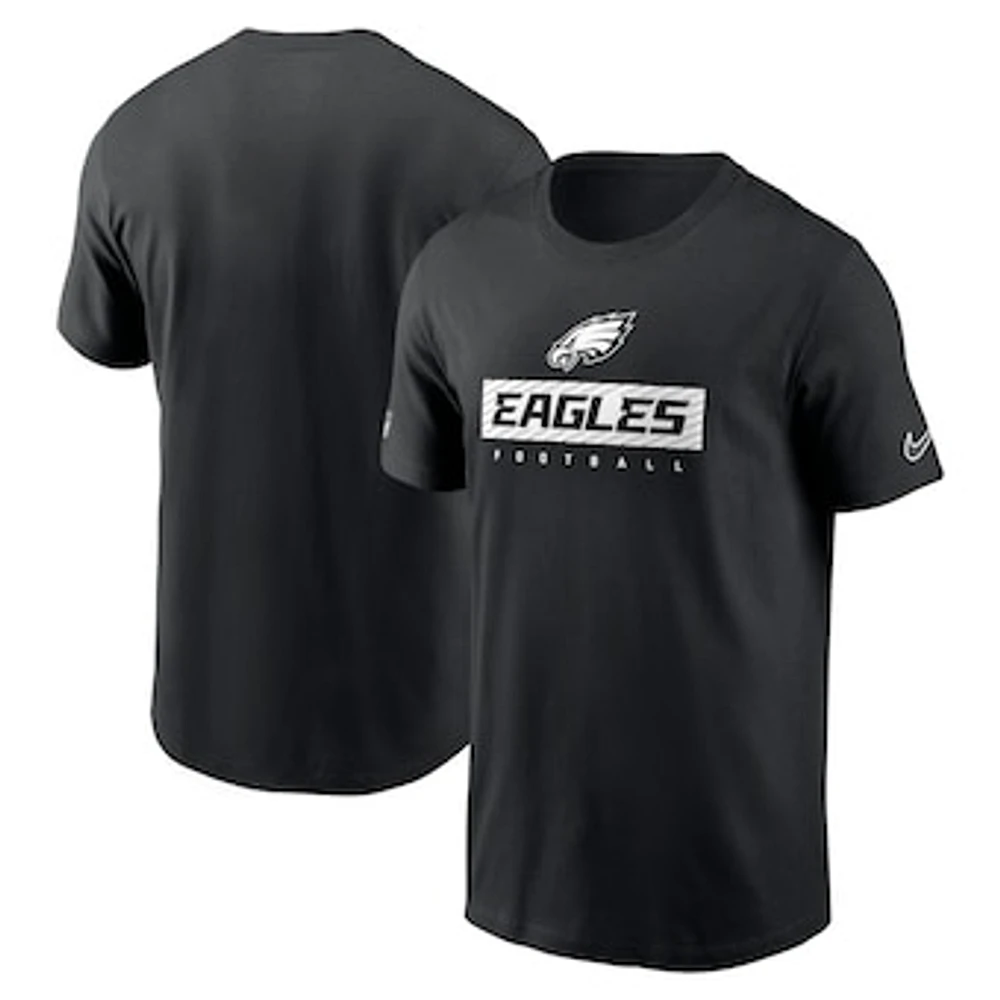 Men's Nike Black Philadelphia Eagles Sideline Performance T-Shirt