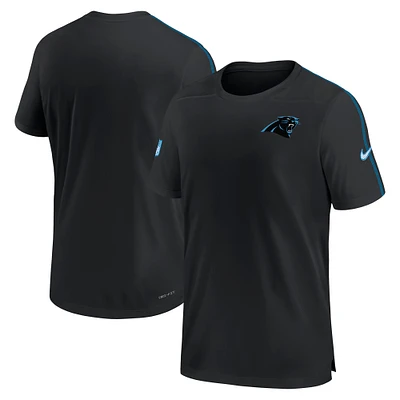 Men's Nike Black Carolina Panthers 2024 Sideline Coach UV Performance T-Shirt