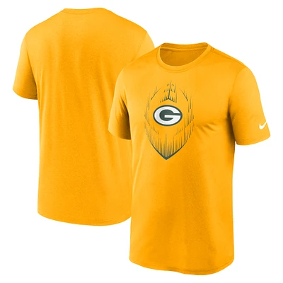 Men's Nike Gold Green Bay Packers Primetime Legend Icon Performance T-Shirt