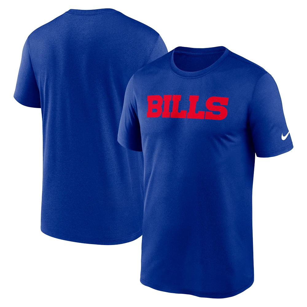 Men's Nike Royal Buffalo Bills Primetime Legend Wordmark Performance T-Shirt