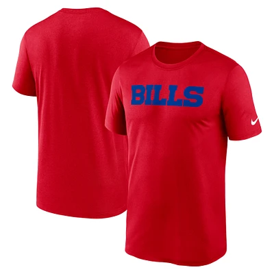 Men's Nike Red Buffalo Bills Primetime Legend Wordmark Performance T-Shirt