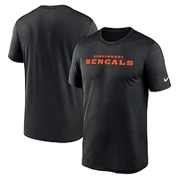 Men's Nike Black Cincinnati Bengals Primetime Legend Wordmark Performance T-Shirt