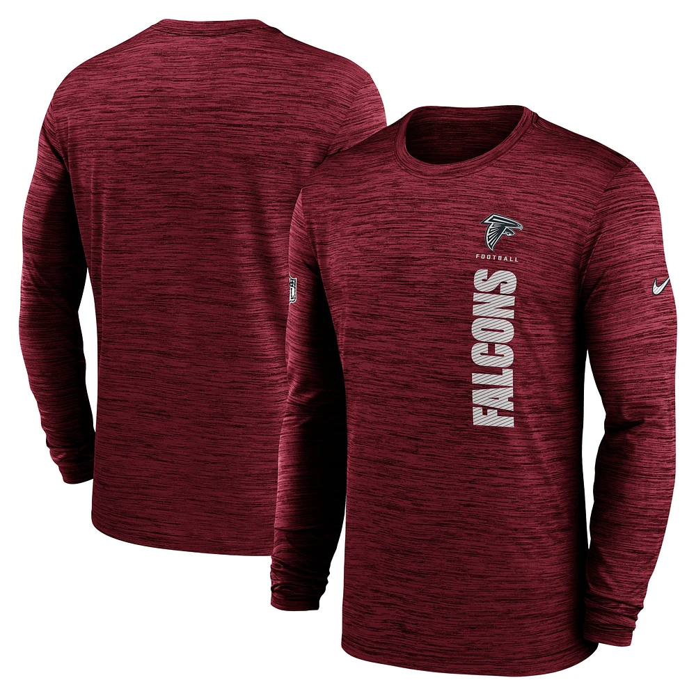 Men's Nike Red Atlanta Falcons 2024 Sideline Velocity Performance Long Sleeve T-Shirt