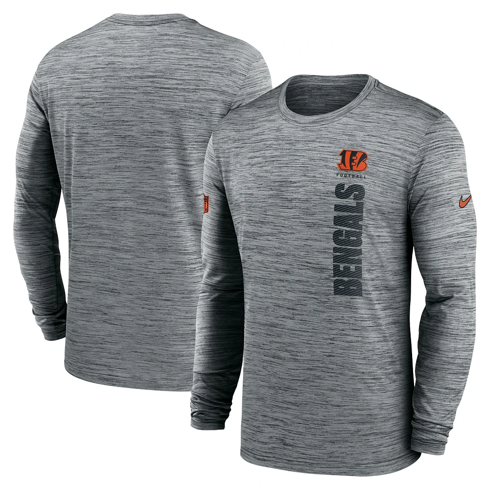 Men's Nike Cincinnati Bengals 2024 Sideline Velocity Performance Long Sleeve T-Shirt