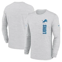 Men's Nike White Detroit Lions 2024 Sideline Velocity Performance Long Sleeve T-Shirt