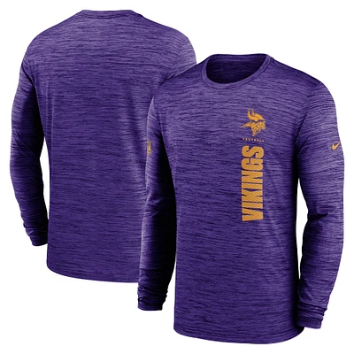 Men's Nike Purple Minnesota Vikings 2024 Sideline Velocity Performance Long Sleeve T-Shirt
