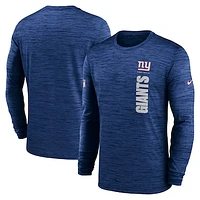 Men's Nike Royal New York Giants 2024 Sideline Velocity Performance Long Sleeve T-Shirt