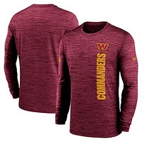 Men's Nike Burgundy Washington Commanders 2024 Sideline Velocity Performance Long Sleeve T-Shirt