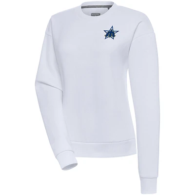 Women's Antigua  White Seattle Mariners Cooperstown Victory Crewneck Pullover Sweatshirt