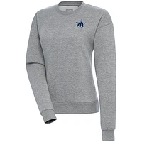 Women's Antigua  Heather Gray Seattle Mariners Cooperstown Victory Crewneck Pullover Sweatshirt