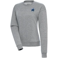 Women's Antigua  Heather Gray Seattle Mariners Cooperstown Victory Crewneck Pullover Sweatshirt
