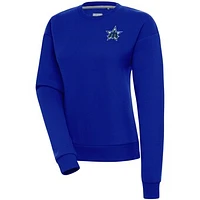 Women's Antigua  Royal Seattle Mariners Cooperstown Victory Crewneck Pullover Sweatshirt