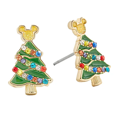 BaubleBar Mickey Mouse Christmas Tree Earrings