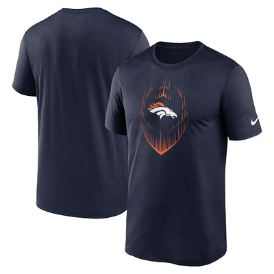 Men's  Nike Navy Denver Broncos Big & Tall Blitz Legend Icon T-Shirt