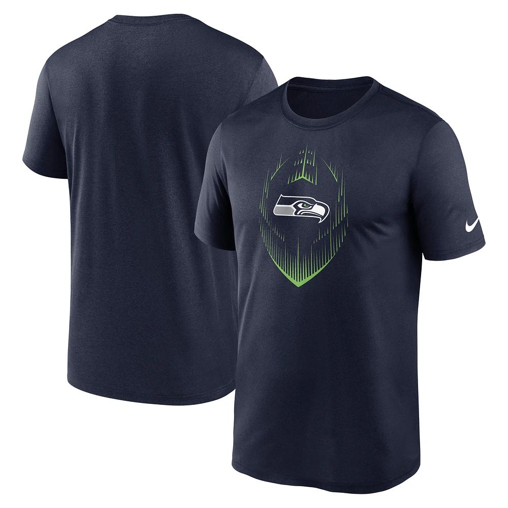 Men's  Nike College Navy Seattle Seahawks Big & Tall Blitz Legend Icon T-Shirt