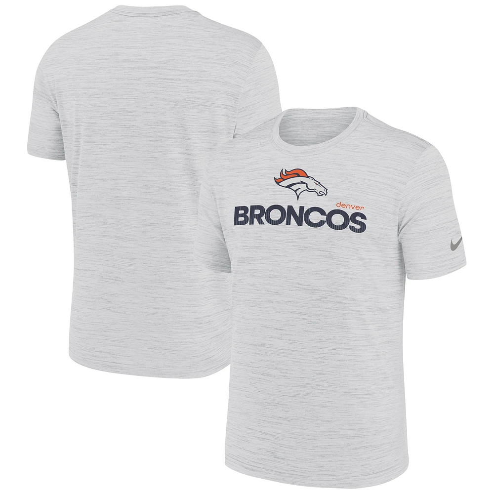 Men's Nike White Denver Broncos Blitz Velocity Modern Performance T-Shirt