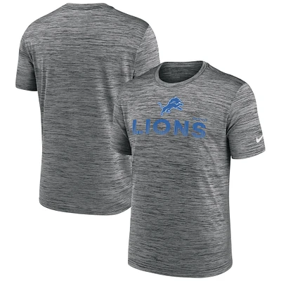 Men's Nike Anthracite Detroit Lions Blitz Velocity Modern Performance T-Shirt