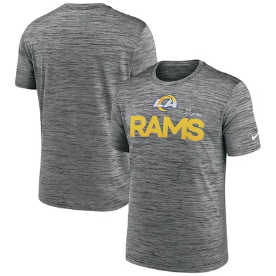 Men's Nike Anthracite Los Angeles Rams Blitz Velocity Modern Performance T-Shirt