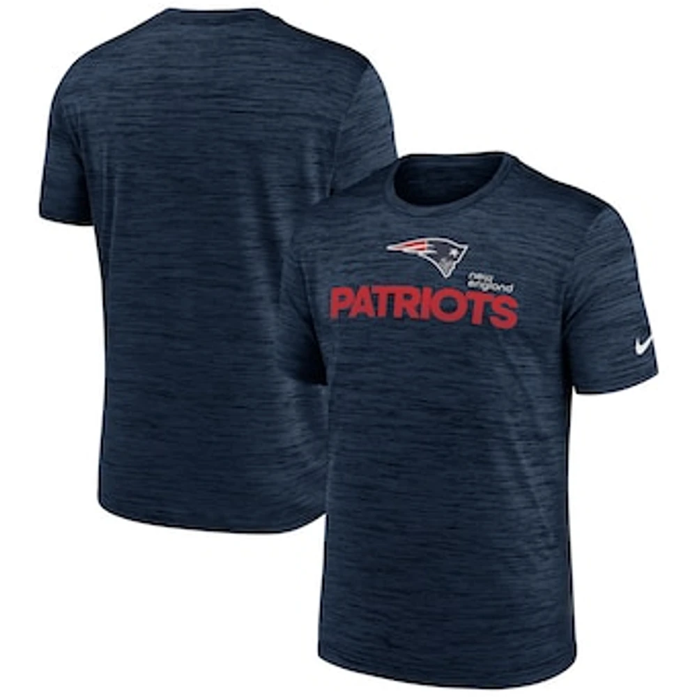 Men's Nike Navy New England Patriots Blitz Velocity Modern Performance T-Shirt