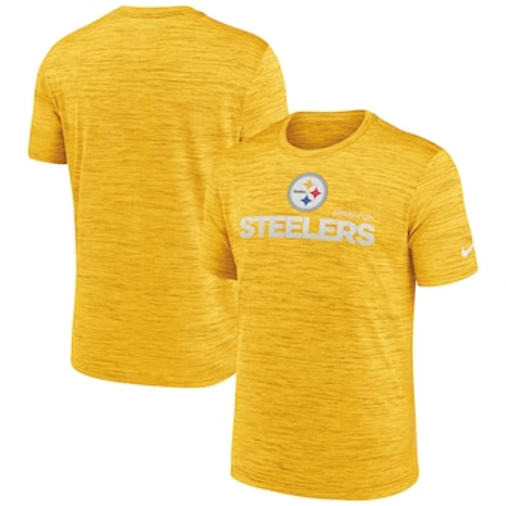 Men's Nike Gold Pittsburgh Steelers Blitz Velocity Modern Performance T-Shirt