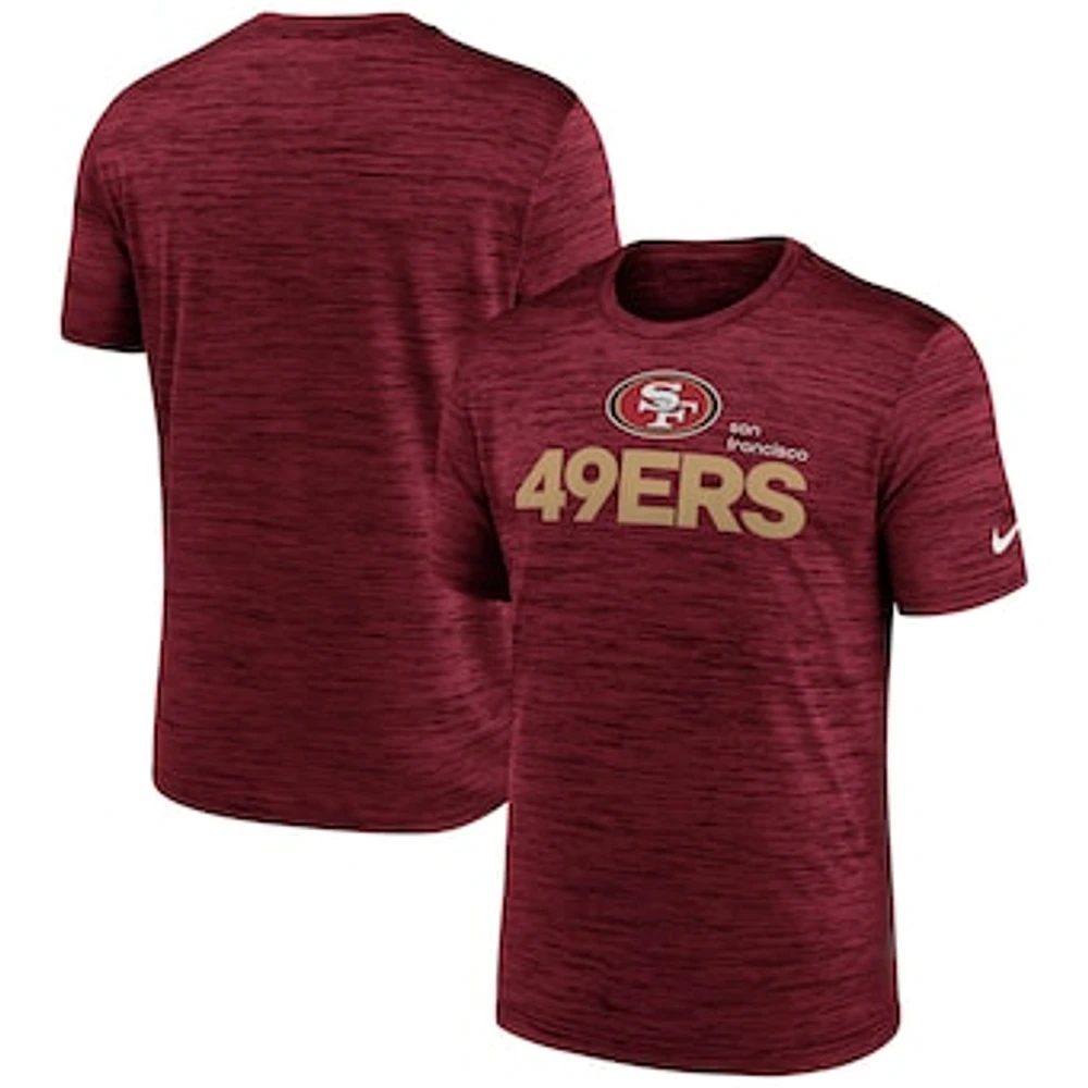 Men's Nike Scarlet San Francisco 49ers Blitz Velocity Modern Performance T-Shirt