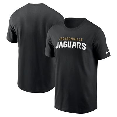 Men's Nike Black Jacksonville Jaguars Primetime Wordmark Essential T-Shirt