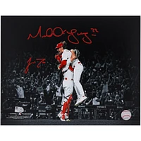 Michael Lorenzen & J.T. Realmuto Philadelphia Phillies Autographed 11" x 14" No-Hitter Spotlight Photograph - Signed in Red Ink