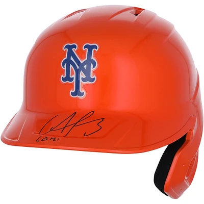 Limited Edition of 12: Francisco Alvarez New York Mets Autographed Rawlings Batting Helmet with Inscription