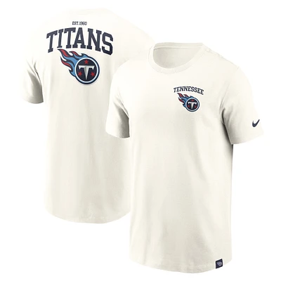 Men's Nike Cream Tennessee Titans Blitz Essential T-Shirt