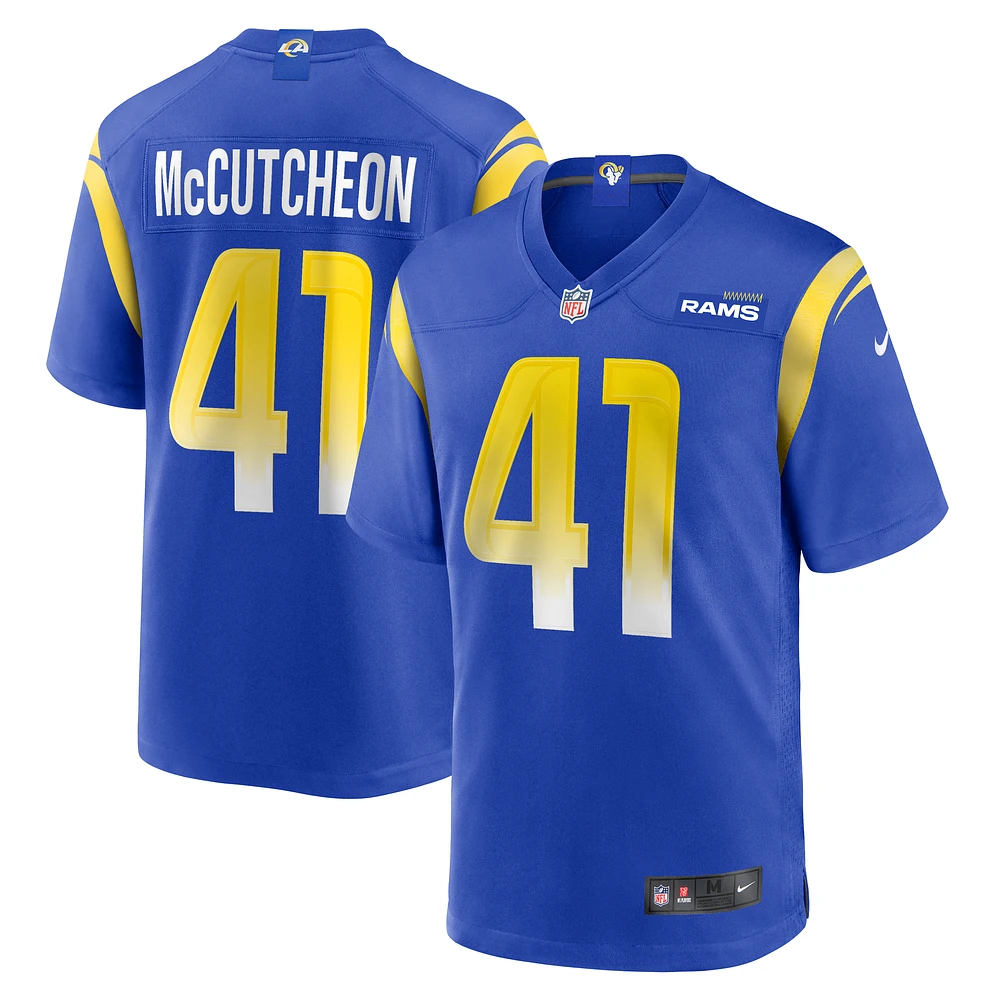 Men's Nike Cameron McCutcheon Royal Los Angeles Rams  Game Jersey