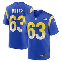 Men's Nike Grant Miller Royal Los Angeles Rams  Game Jersey