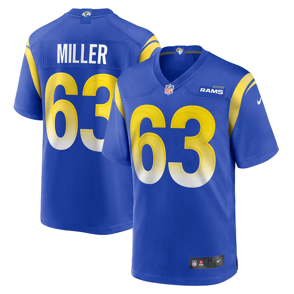 Men's Nike Grant Miller Royal Los Angeles Rams  Game Jersey