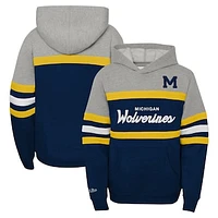 Youth Mitchell & Ness  Navy Michigan Wolverines Head Coach Hoodie