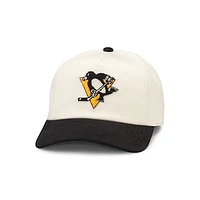 Men's American Needle Cream/Black Pittsburgh Penguins Burnett Adjustable Hat