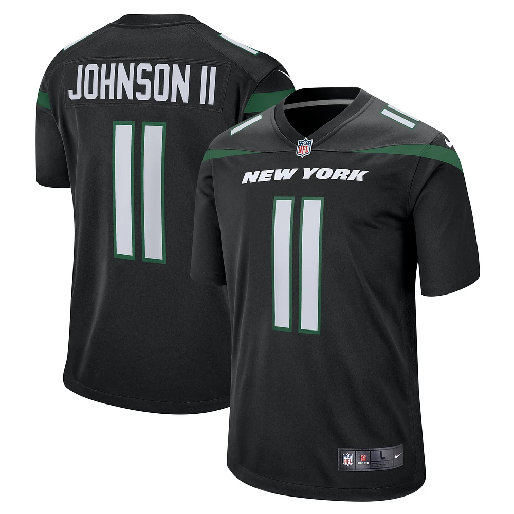 Men's Nike Jermaine Johnson II Stealth Black New York Jets Alternate Game Jersey