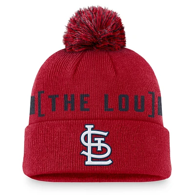 Men's Nike Red St. Louis Cardinals Hometown Peak Cuffed Knit Hat with Pom