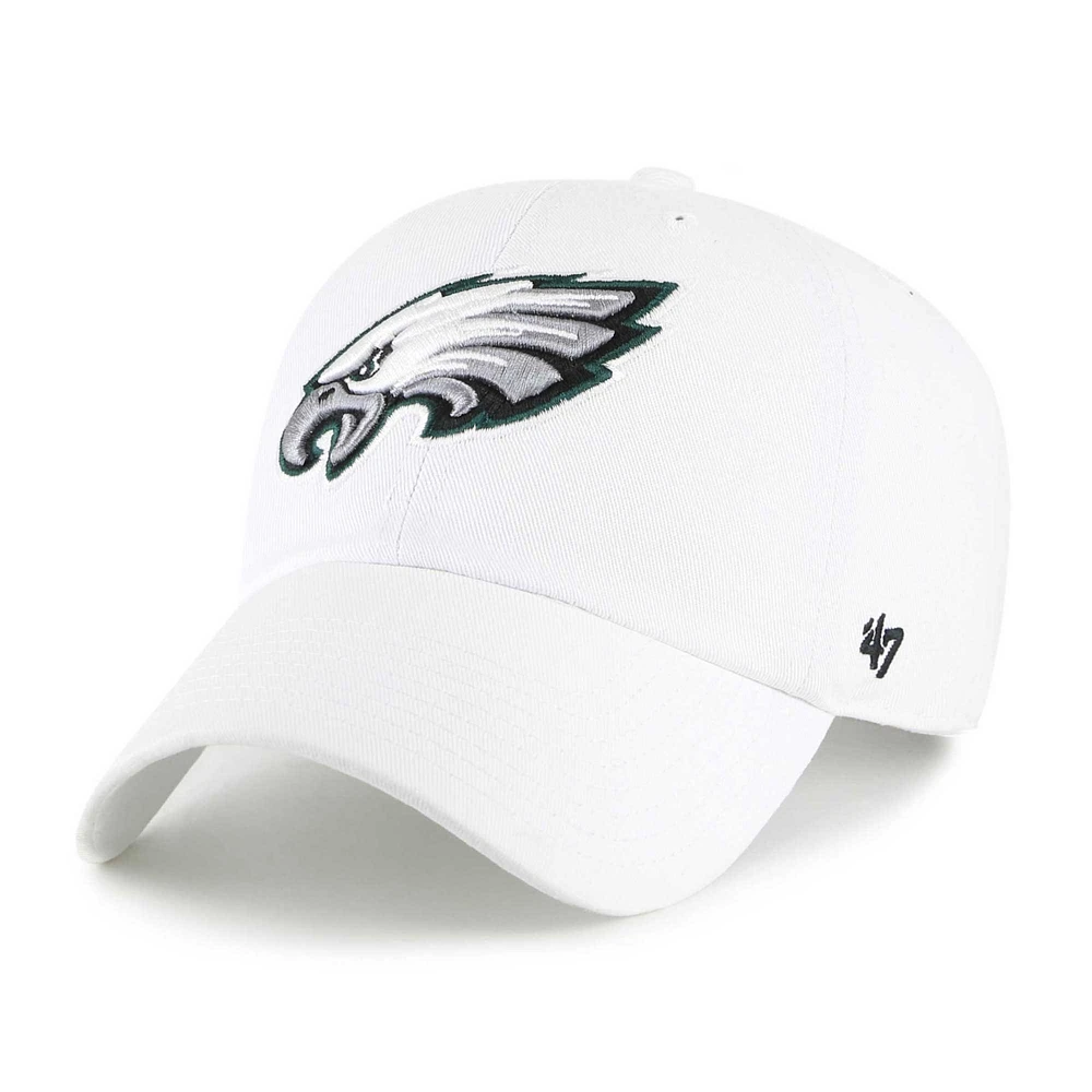 Men's '47 White Philadelphia Eagles Clean Up Adjustable Hat