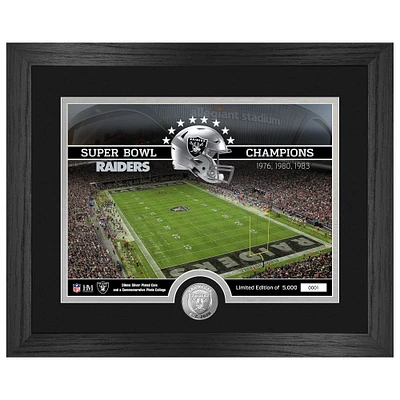 Highland Mint  Las Vegas Raiders 13" x 16" Stadium Silver Coin Photo Mint