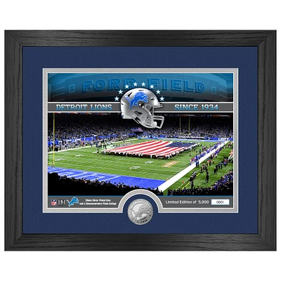 Highland Mint  Detroit Lions 13" x 16" Stadium Silver Coin Photo Mint