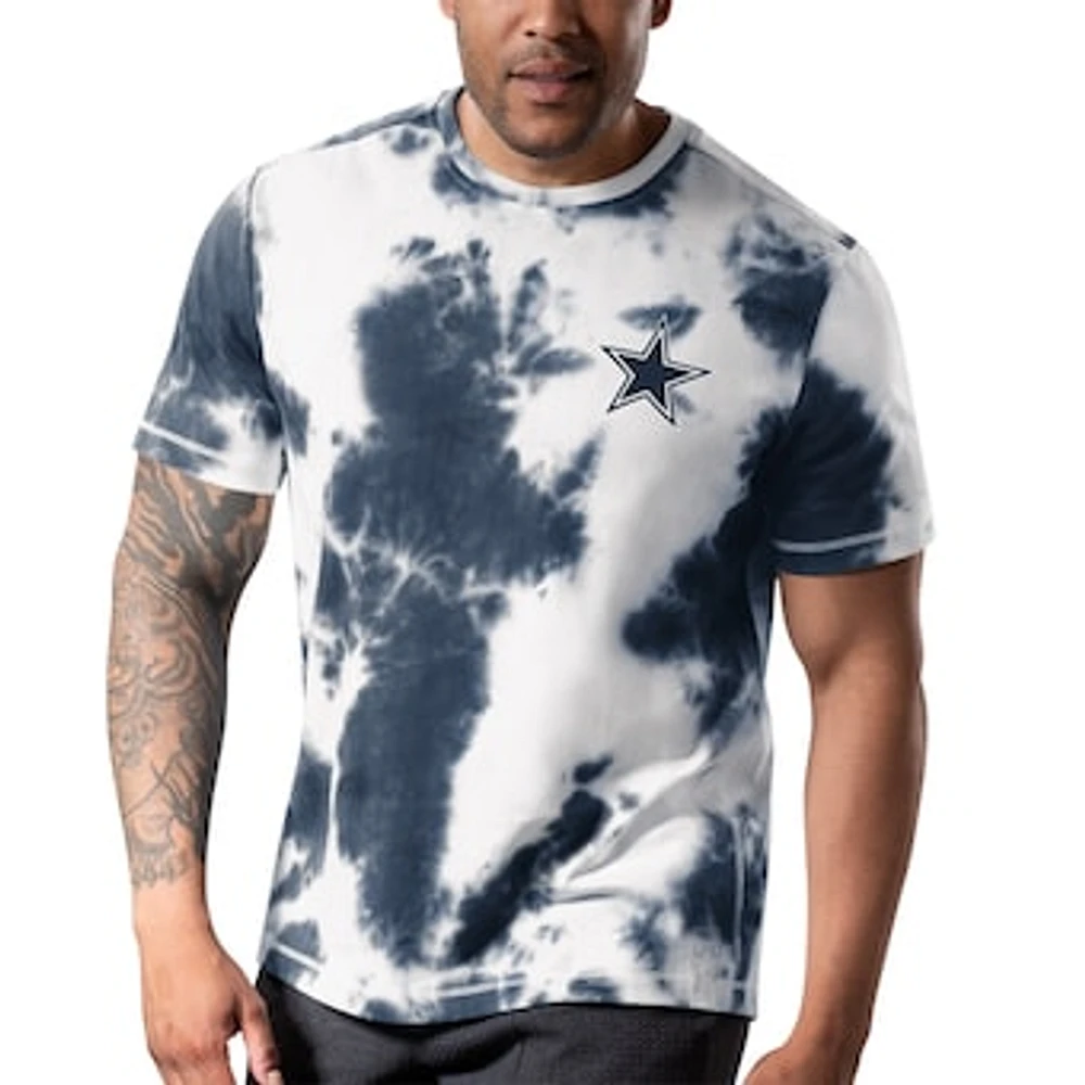 Men's MSX by Michael Strahan Navy Dallas Cowboys Freestyle Tie-Dye T-Shirt