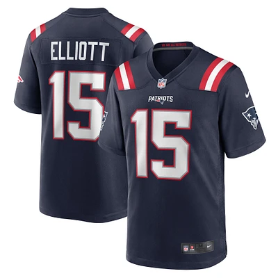 Men's Nike Ezekiel Elliott Navy New England Patriots Game Player Jersey