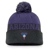 Men's Nike Black Arizona Diamondbacks Rewind Peak Cuffed Knit Hat with Pom