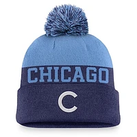 Men's Nike Royal Chicago Cubs Rewind Peak Cuffed Knit Hat with Pom