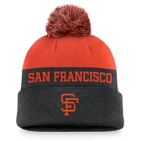 Men's Nike Black San Francisco Giants Rewind Peak Cuffed Knit Hat with Pom