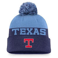 Men's Nike Royal Texas Rangers Rewind Peak Cuffed Knit Hat with Pom