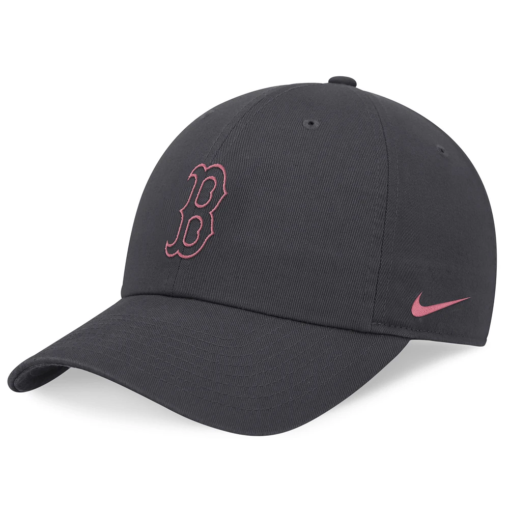 Women's Nike Graphite Boston Red Sox Desert Berry Club Adjustable Hat