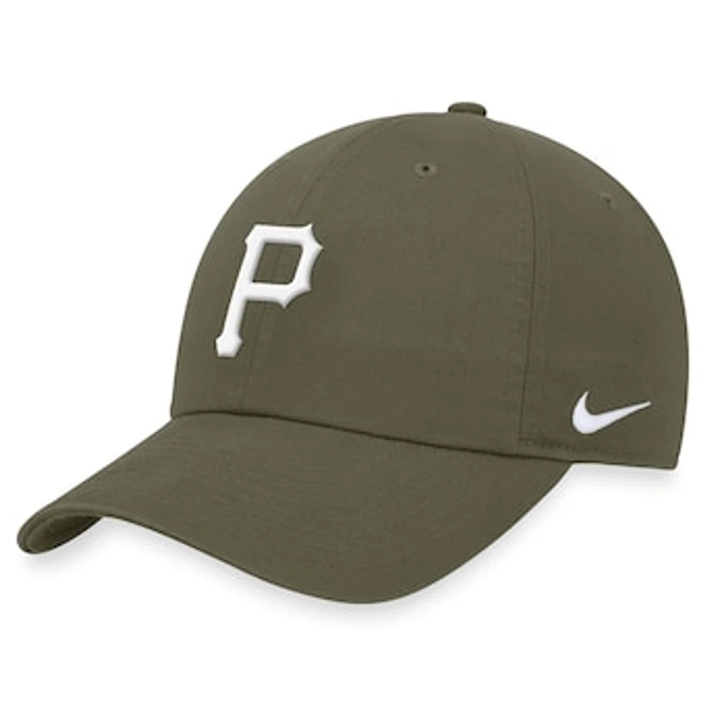 Men's Nike Olive Pittsburgh Pirates Club Adjustable Hat